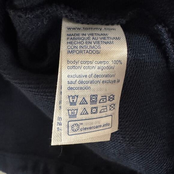 Tommy Hilfiger Hoodie Womens Large Blue 1/2 Zip Cropped Pullover Tommy Jeans NEW - Picture 8 of 10